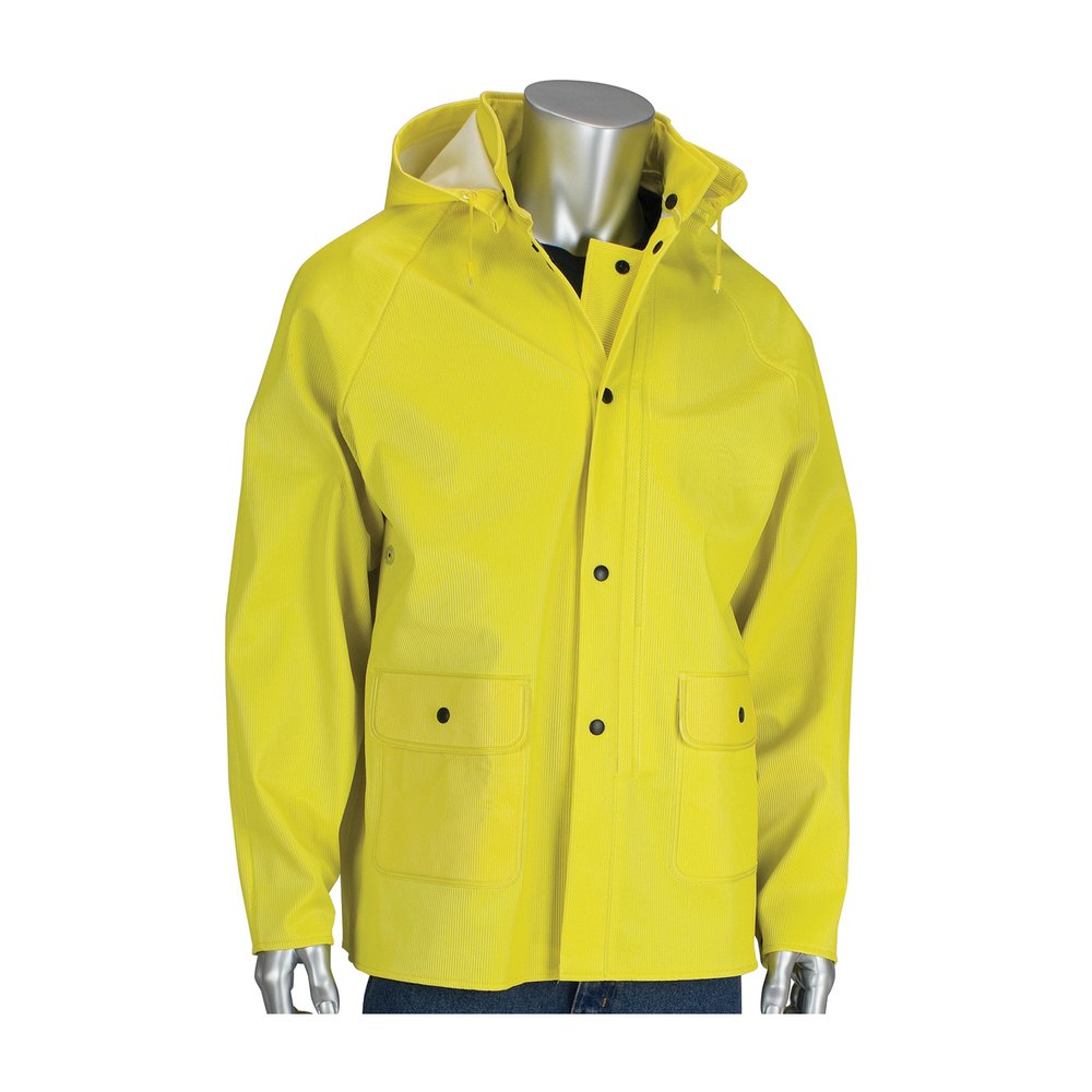 PIP Ribbed PVC Jacket With Hood - 0.65 MM