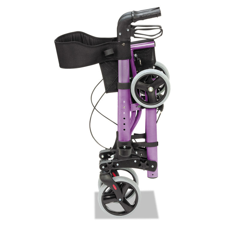 Gateway Aluminum Rollator, Adjusts 31" to 36", 300 lbs Capacity, Purple