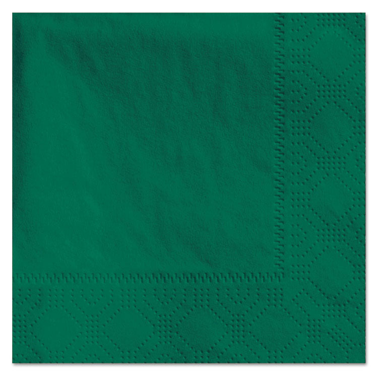 Beverage Napkins, 2-Ply, 9.5 x 9.5, Hunter Green, 1,000/Carton
