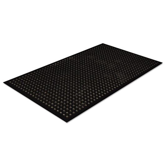 Safewalk-Light Wet/Oily Floor Anti-Fatigue Drainage Mats, 0.5" Thick, 36" x 60", Black Perforated Surface