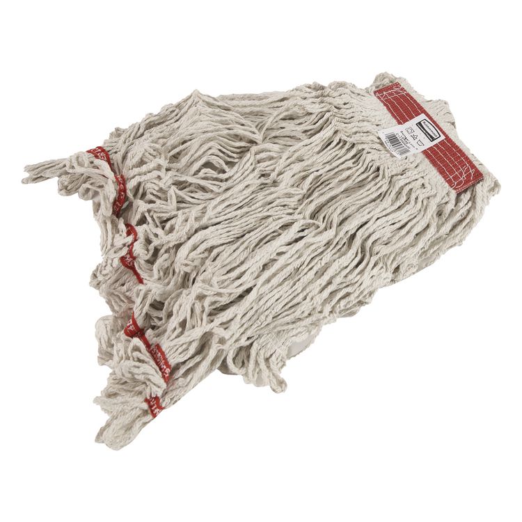 Swinger Loop Wet Mop Heads, Cotton/Synthetic, Large, White, 6/Carton