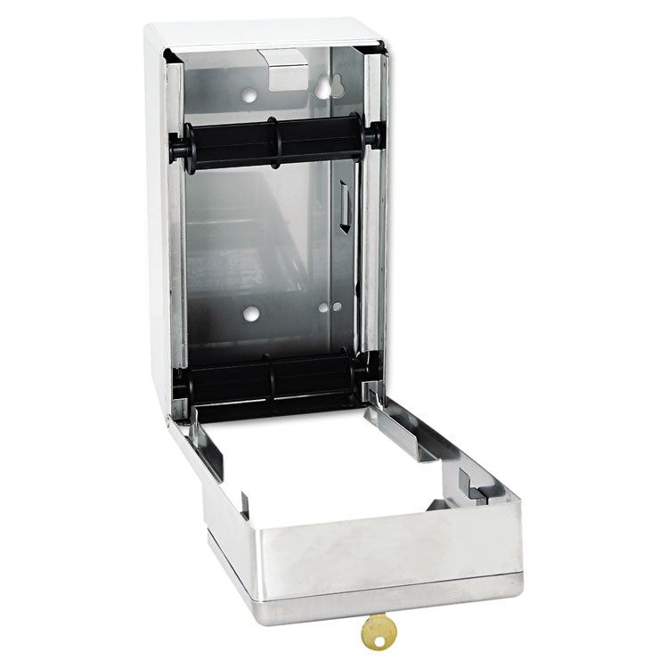 Stainless Steel Two-Roll Tissue Dispenser, 6.06 x 5.94 x 11, Stainless Steel