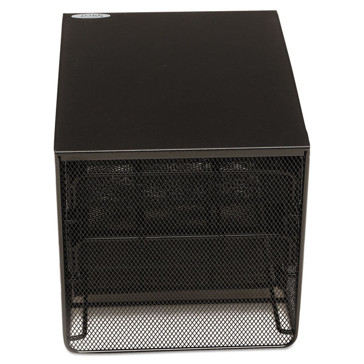 Onyx Three Drawer Hospitality Organizer, 7 Compartments, 11.5 x 8.25 x 8.25, Black