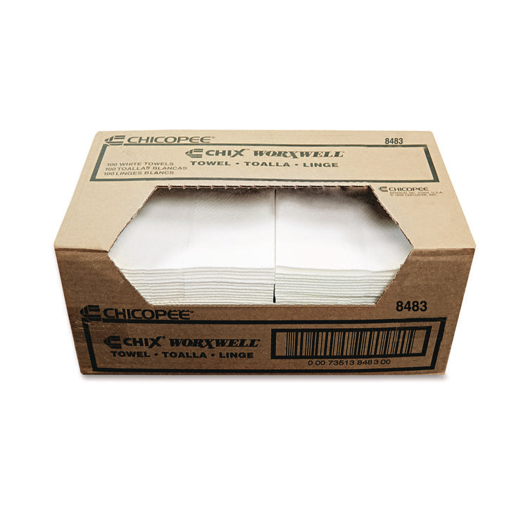 Durawipe Shop Towels, 13 x 15, Flat, White, 300/Carton