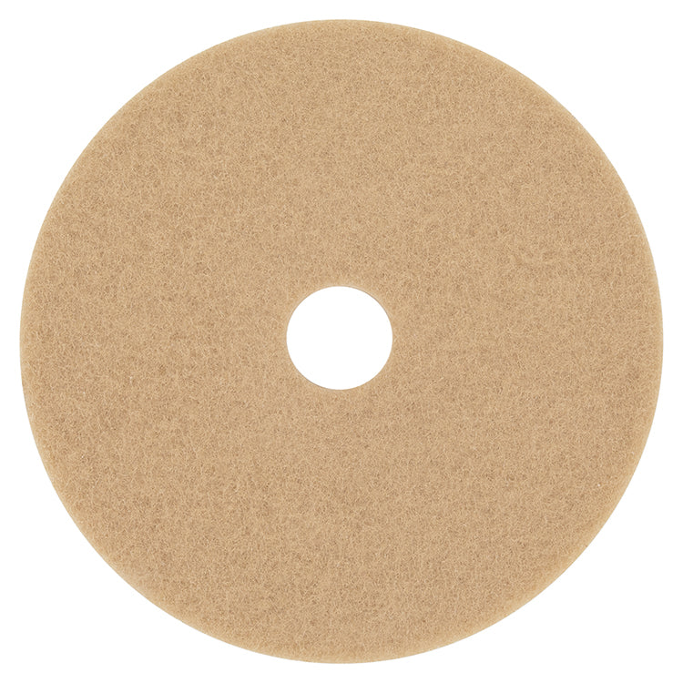 Ultra High-Speed Floor Burnishing Pads 3400, 17" Diameter, Tan, 5 Pads/Carton
