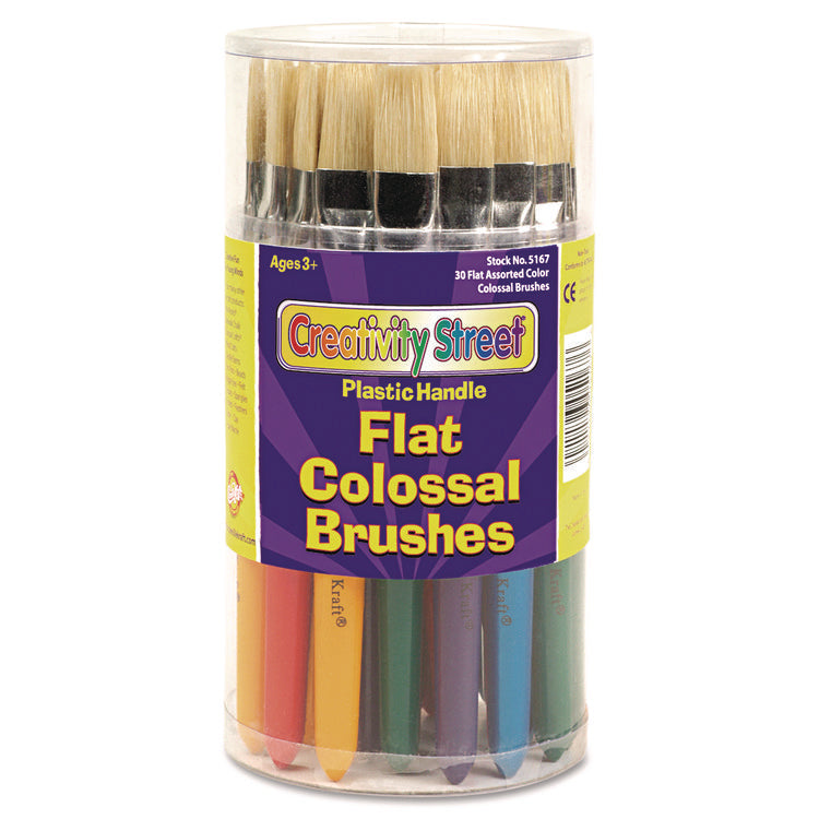 Colossal Brush, Natural Bristle, Flat Profile, 30/Set