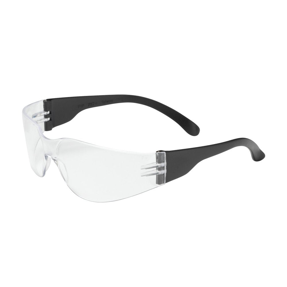 PIP Rimless Glasses BLK Clrlens ANTI-SCRATCH/FOG, 12 Pairs/Pack