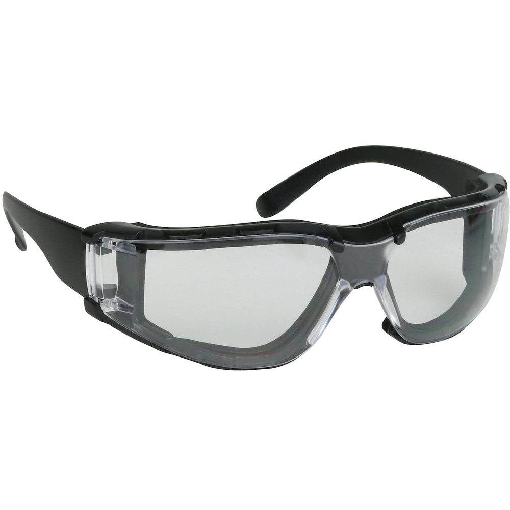 PIP Rimless Glasses BLK Clrlens Foam SCRATCH/FOG, 12 Pairs/Pack