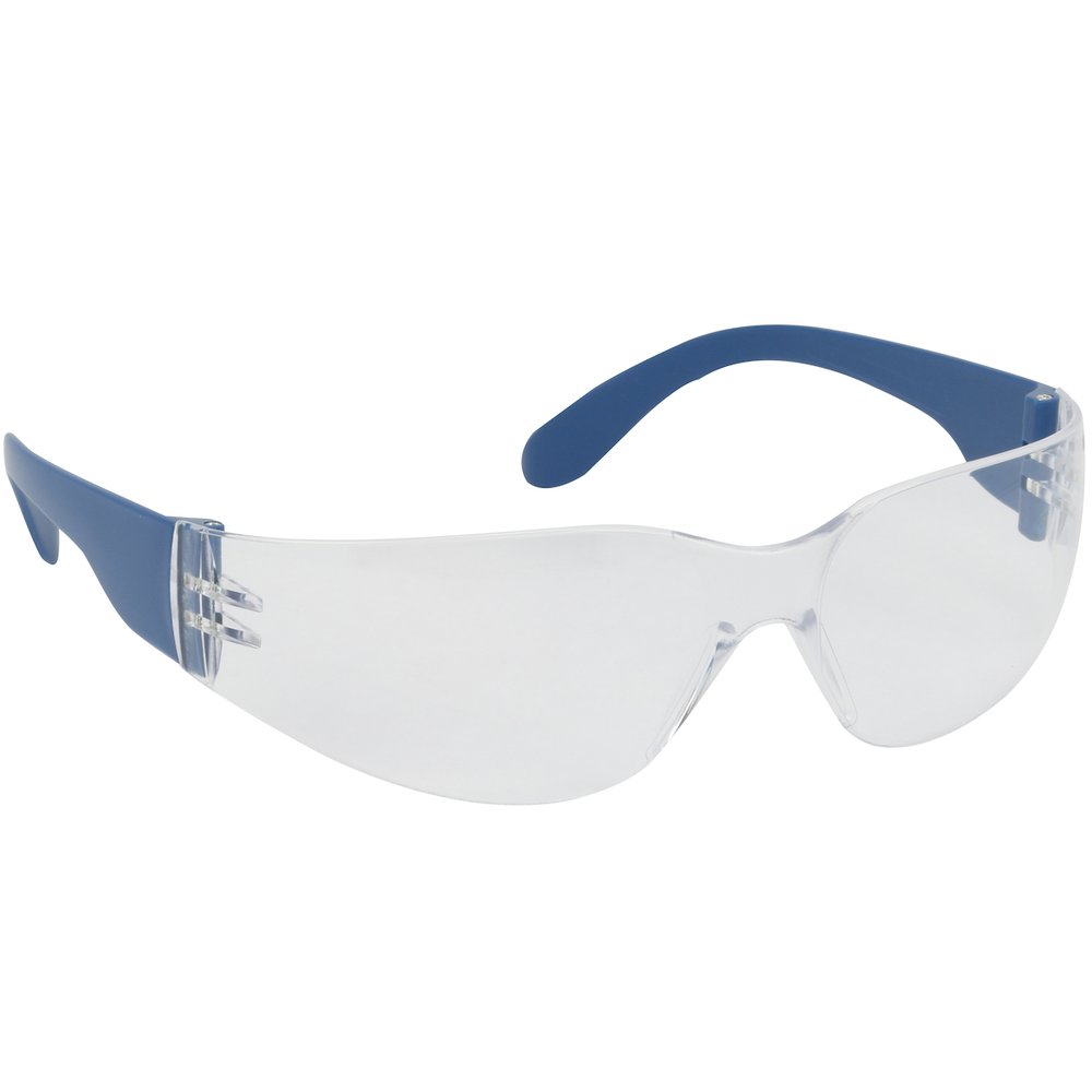 PIP Rimless Glasses BLU Metal CLR Lens SCRATCH/FOG, 12 Pairs/Pack