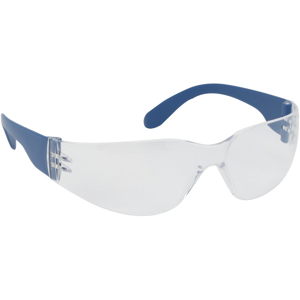 PIP Rimless Glasses BLU MET CLR Lens SCRATCH/FOG, 12 Pairs/Pack