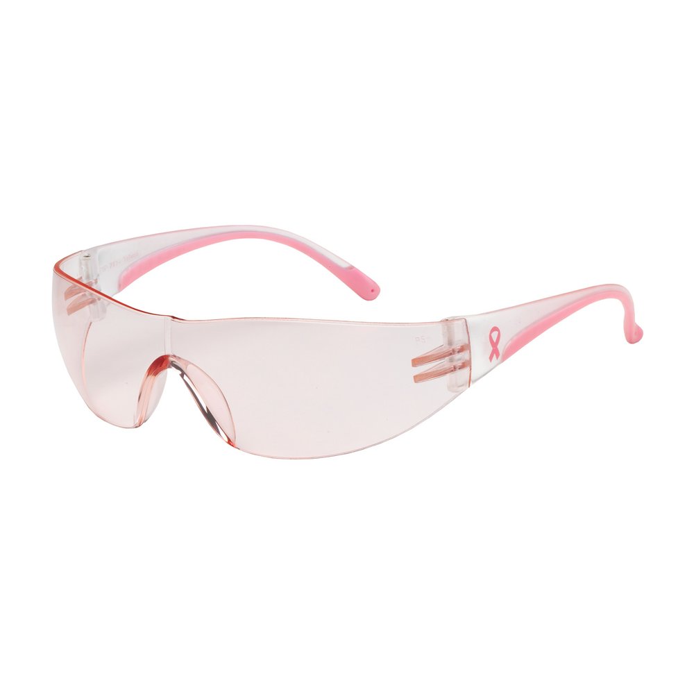 Bouton by PIP Rimless Safety Glasses With Clear / Pink Temple, 12 Pairs/Box