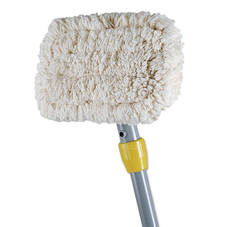 Wall-Washer Kit, 9 x 5 White Cotton Head, 60" Gray Aluminum Handle