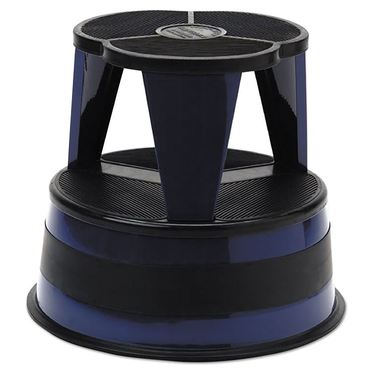 Kik-Step Steel Step Stool, 2-Step, 350 lb Capacity, 16" Diameter x 14.25"h, Navy