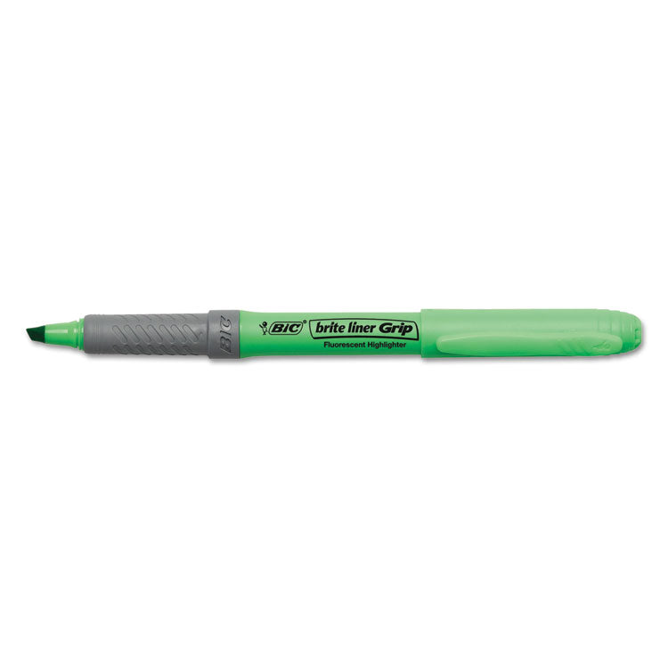 Brite Liner Grip Pocket Highlighter, Assorted Ink Colors, Chisel Tip, Assorted Barrel Colors, 5/Set