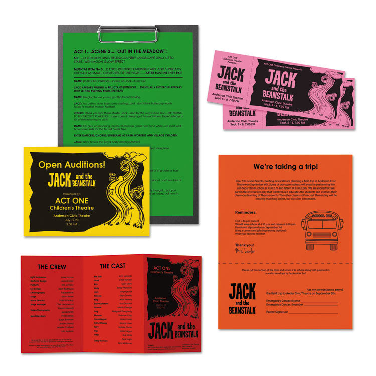 Color Paper -"Vintage" Assortment, 24 lb Bond Weight, 8.5 x 11, Assorted Vintage Colors, 500/Ream