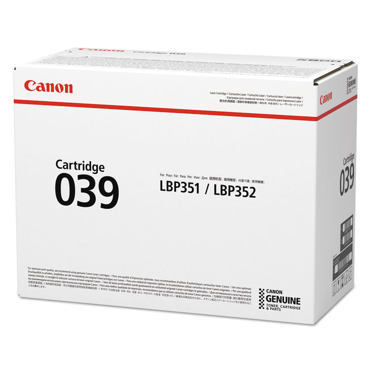 0287C001 (039) Toner, 11,000 Page-Yield, Black