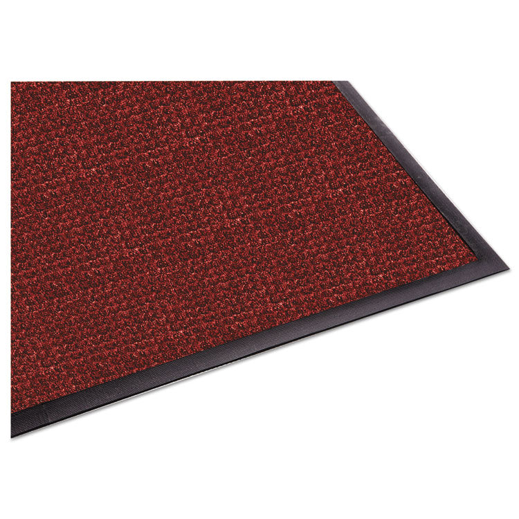 WaterGuard Indoor/Outdoor Scraper Mat, Rectangular, Red Ridged Needle-Punch Surface, 48" x 72"