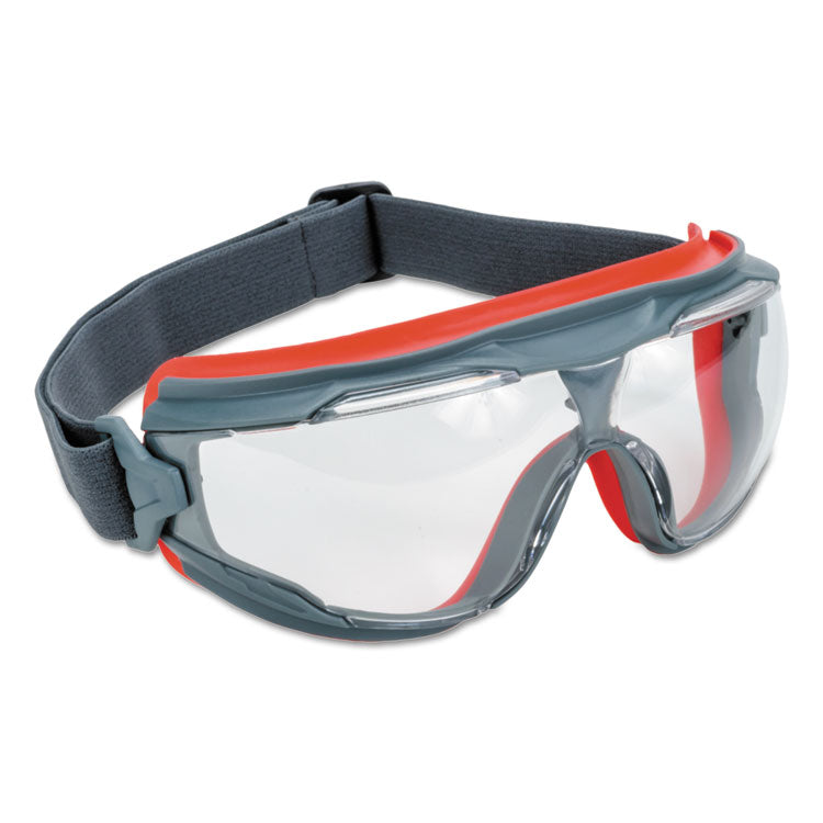 GoggleGear 500 Series Safety Goggles with Scotchgard Anti-fog Technology, Clear Lens, Gray Frame, 10/Carton