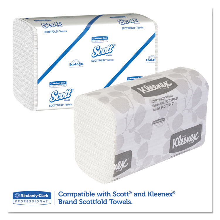 Scottfold Compact Towel Dispenser, 10.75 x 4.75 x 9, Pearl White