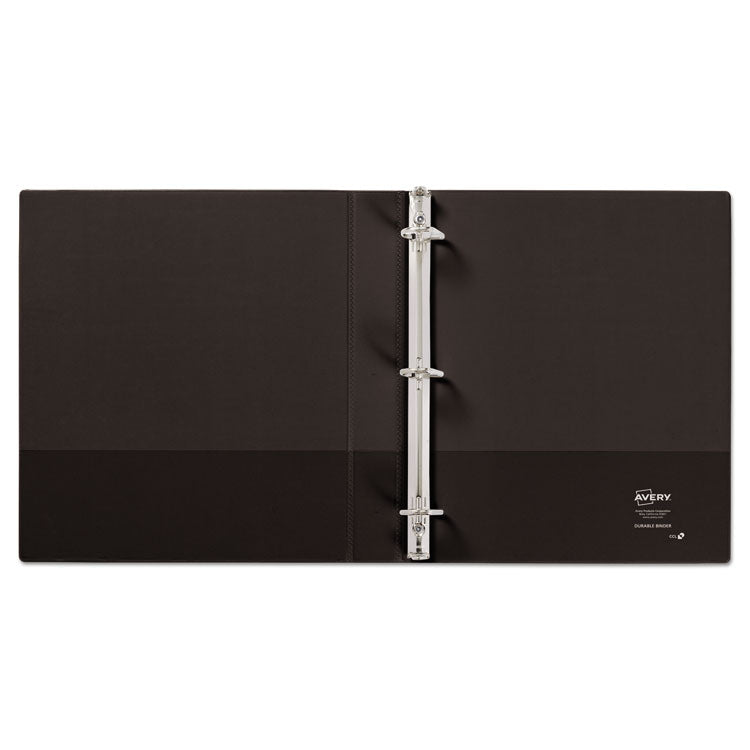 Durable View Binder with DuraHinge and Slant Rings, 3 Rings, 1" Capacity, 11 x 8.5, Black