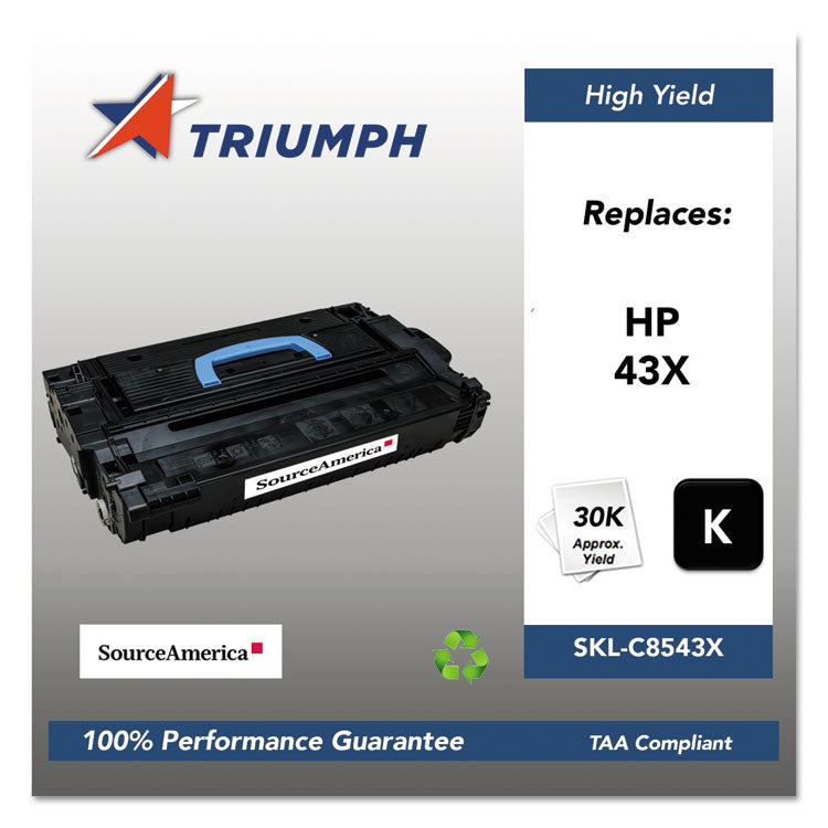 751000NSH0354 Remanufactured C8543X (43X) High-Yield Toner, 30,000 Page-Yield, Black
