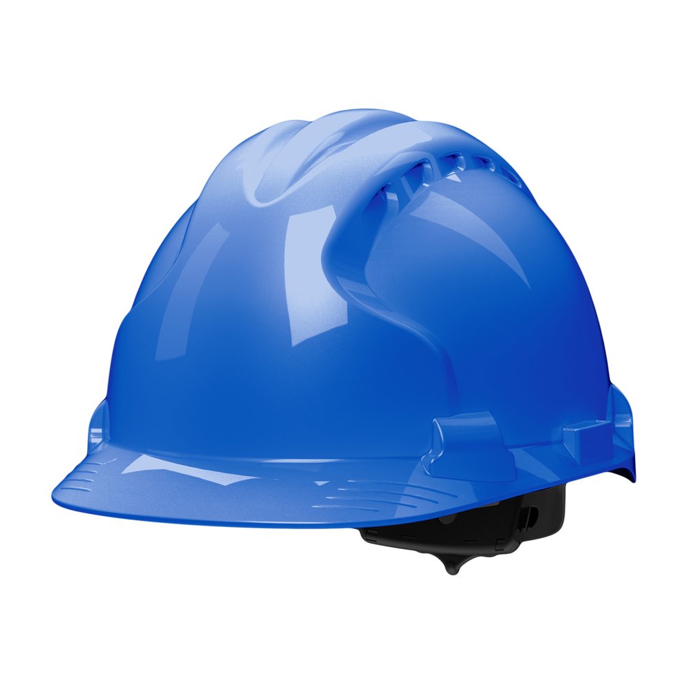 PIP Type II Hardhat W/HDPE Shell Wheel Ratchet Blue