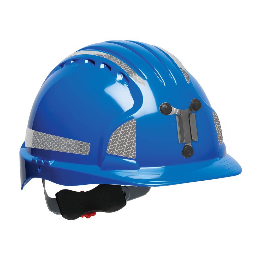 PIP Brim Mine Hardhat Hdpe Shell CR2 Reflect Kit BLU