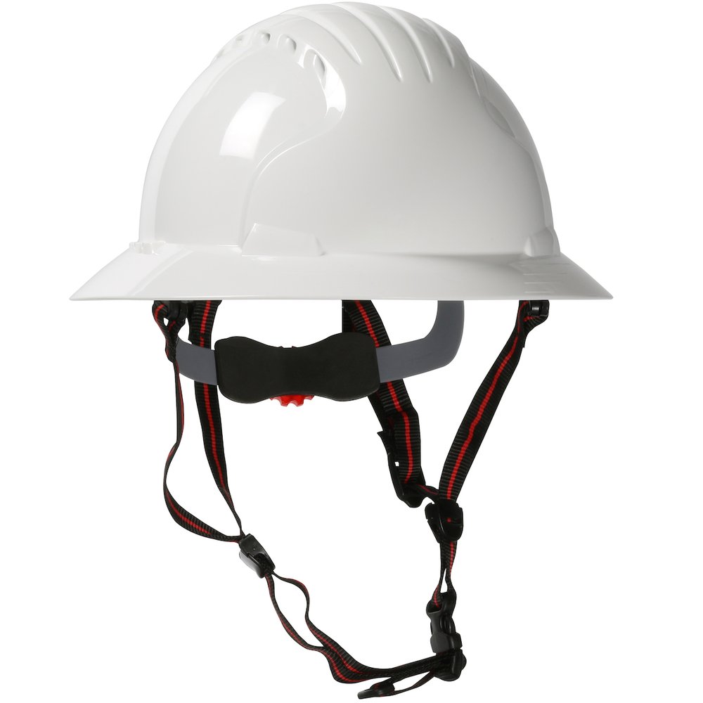 PIP Full Brim Helm Hdpe Shell 6-PT Suspension WHT