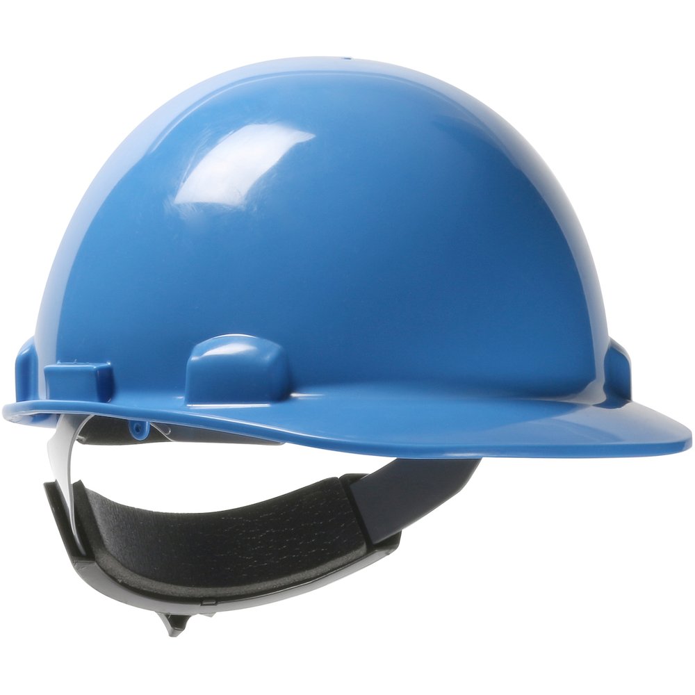 PIP Cap Style Hardhat Hdpe Shell 4-POINT Susp Sblu