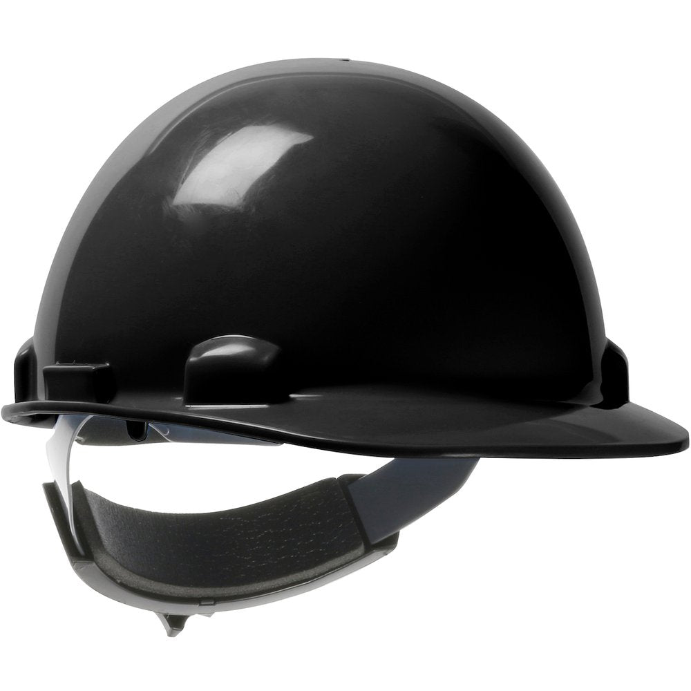PIP Cap Style Hardhat Hdpe Shell 4-POINT Susp BLK