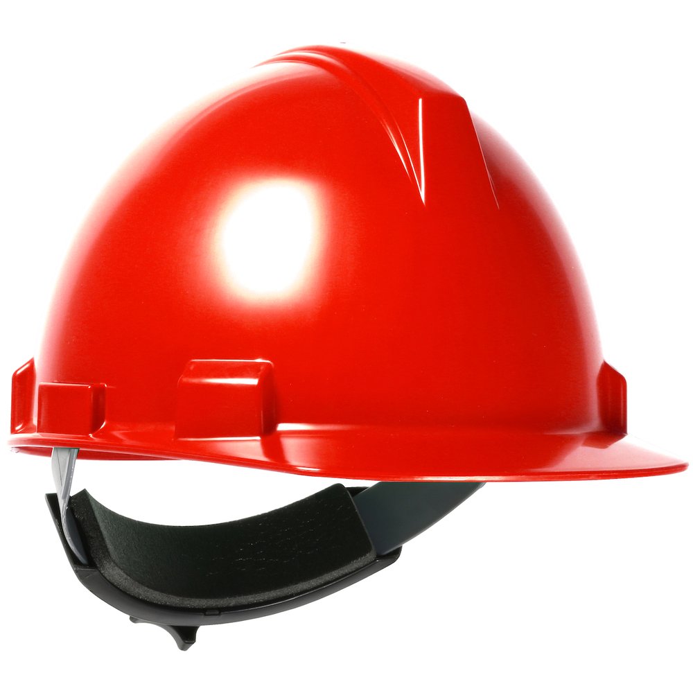 PIP Cap Style Hardhat POLYCARBONATE/ABS Shell RED