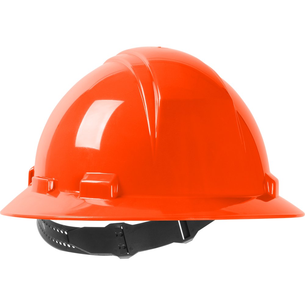 PIP Full Brim Hardhat 4-PT SUSP/PIN-LOCK ORG