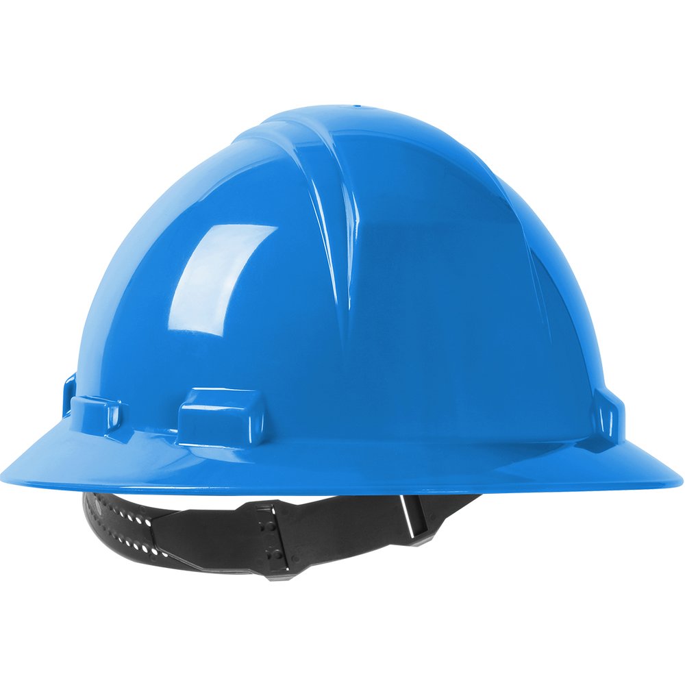 PIP Full Brim Hardhat 4-PT SUSP/PIN-LOCK Sblu