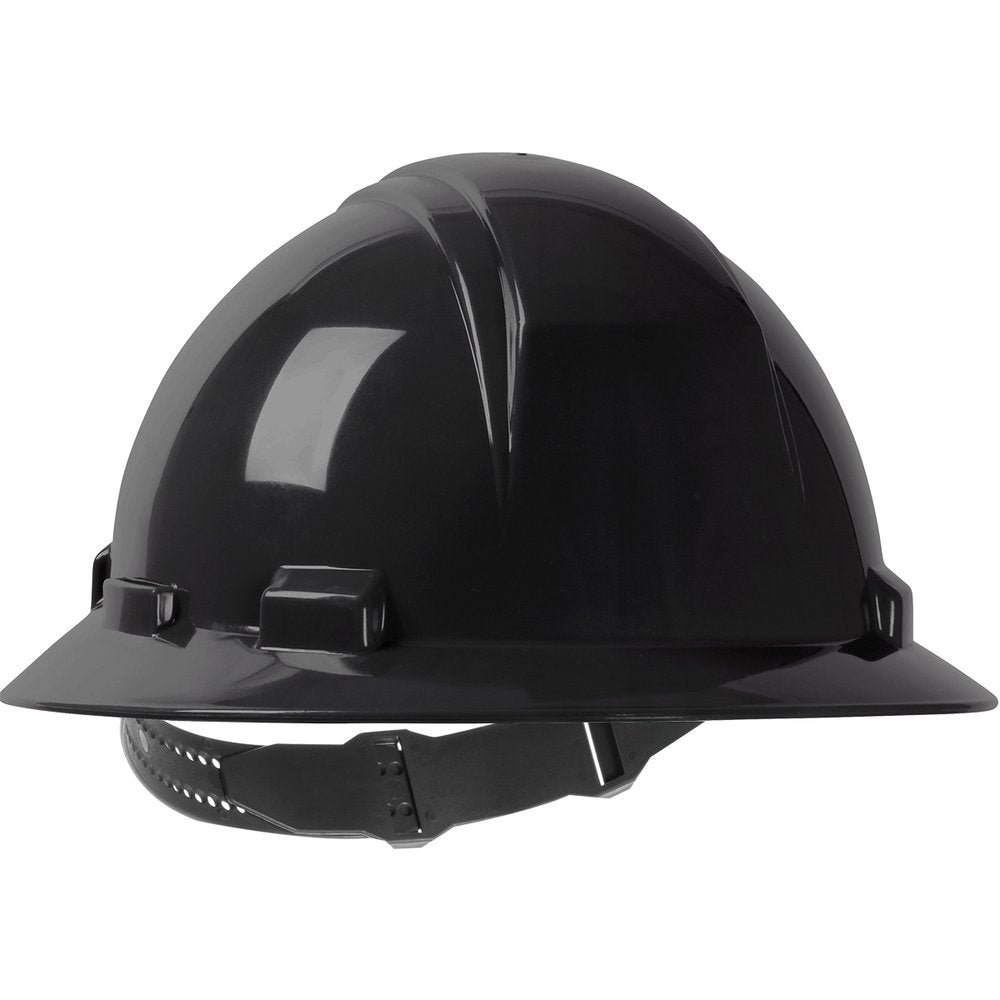 PIP Full Brim Hardhat 4-PT SUSP/PIN-LOCK BLK