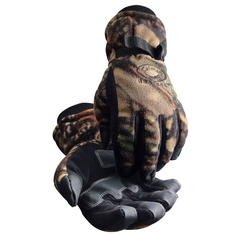 Caiman by PIP SYN Leather Glove Camo Fleece Heatrac XL, 12 Pairs/Dozen