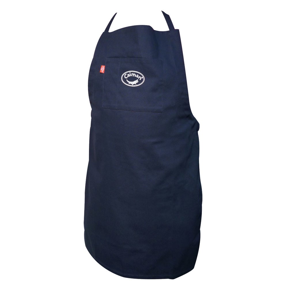 Caiman by PIP Apron 36" FR Cotton Navy Slide-thru Straps