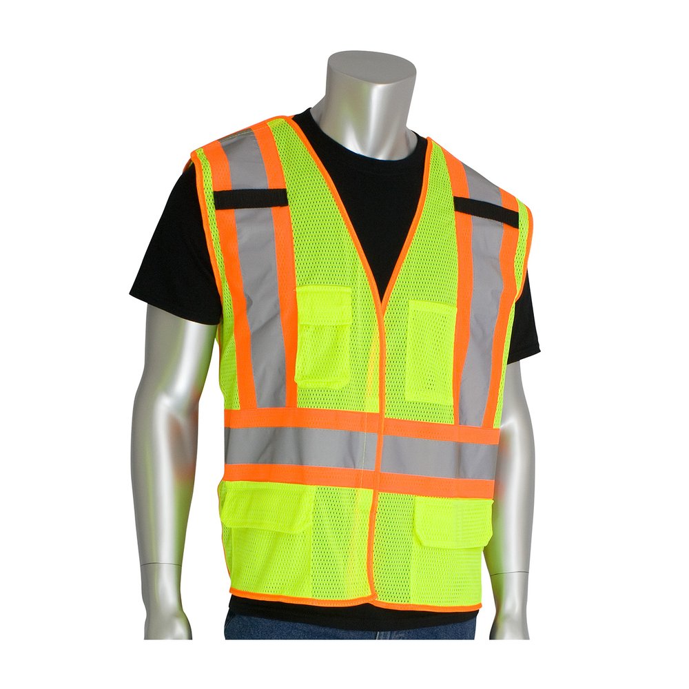 PIP Type R CL2 2-TONE 5 Pocket Breakaway Vest YEL 3X