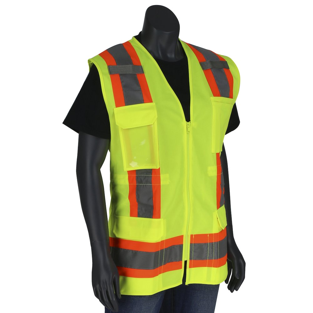 PIP Type R CL2 Women's 2-TONE 11 Pocket Vest YEL L
