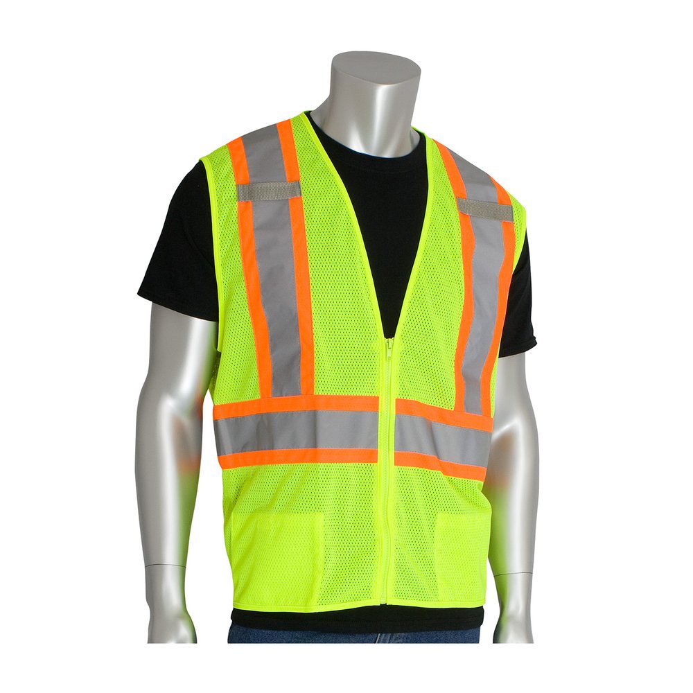 PIP Type R CL2 2-TONE Mesh Vest "D" Ring YEL 2X