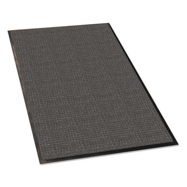 WaterGuard Indoor/Outdoor Scraper Mat, Rectangular, Charcoal Gray Ridged Needle-Punch Surface, 22.75" x 33.5"