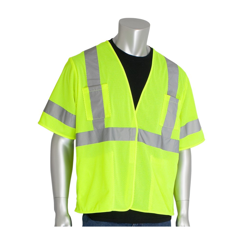 PIP ANSI Type R Class 3 Value Four Pocket Mesh Vest