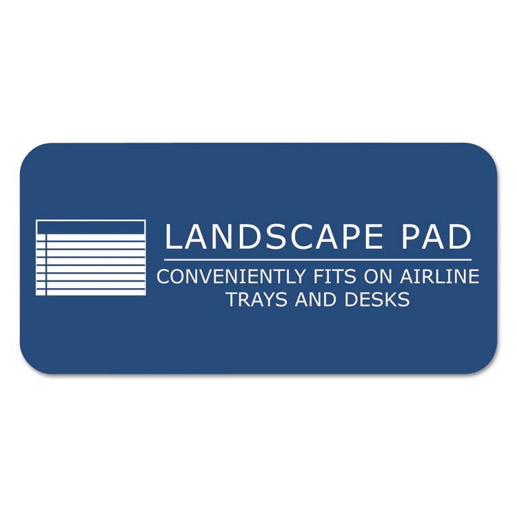 WIDE Landscape Format Writing Pad, Medium/College Rule, (40) White 11 x 8.5 Sheets