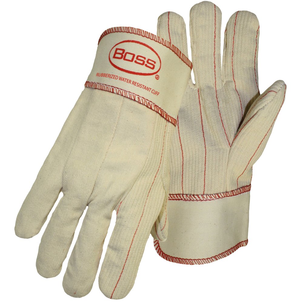 BOSS by PIP Cotton Double Palm Gloverubberized Cuff XL (Pair)