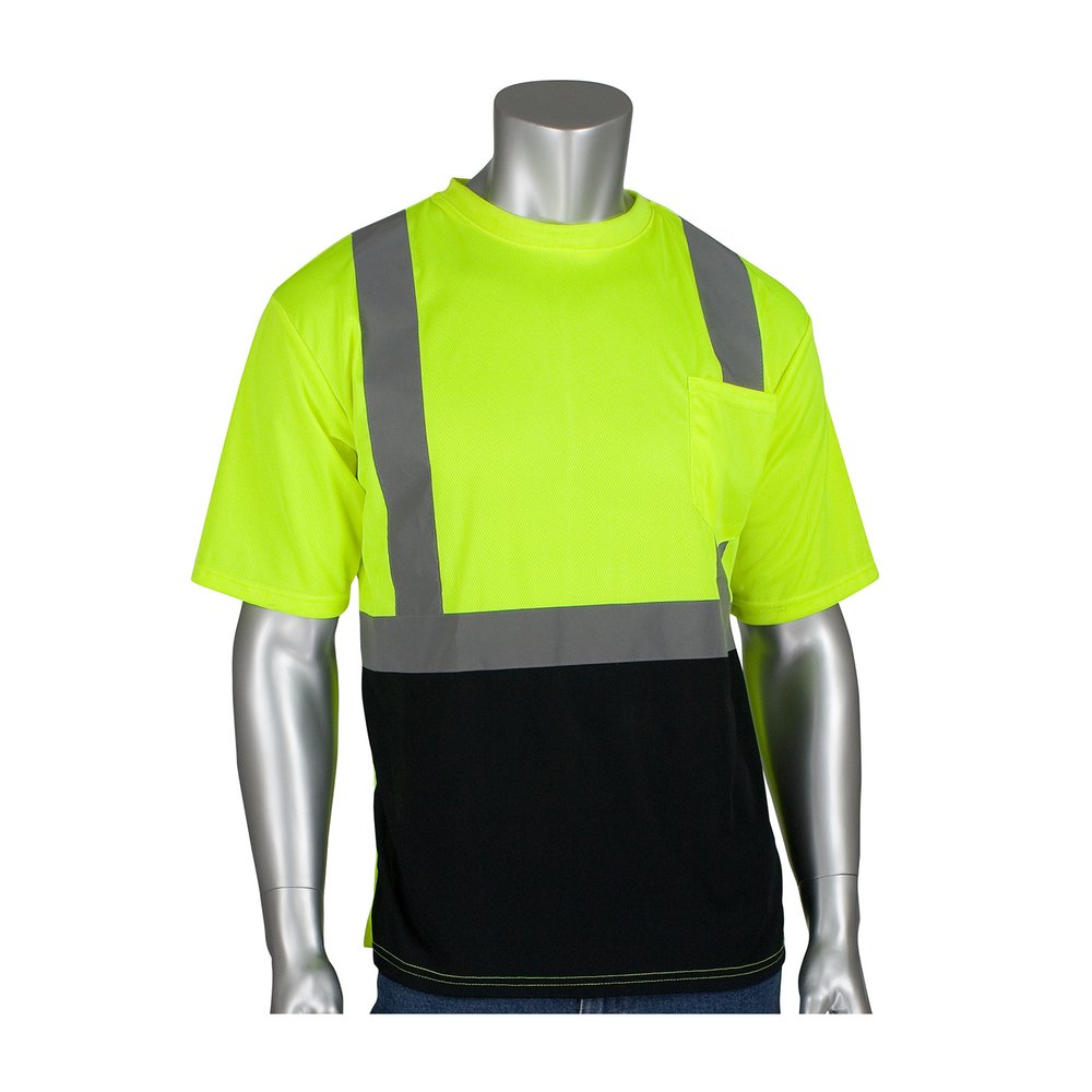 PIP Type R Class 2 S-sleeveshirt Black Bottom Front