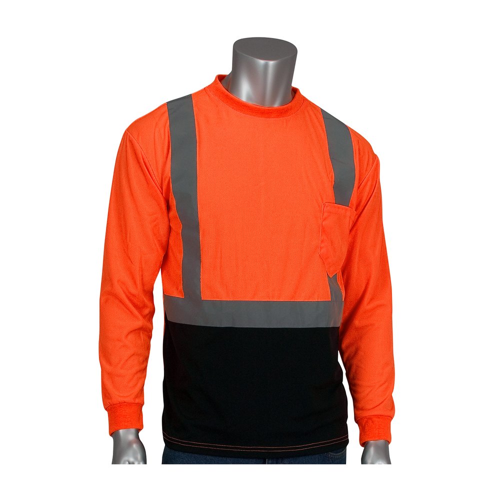 PIP Type R Class 2 L-sleeveshirt Black Bottom Front