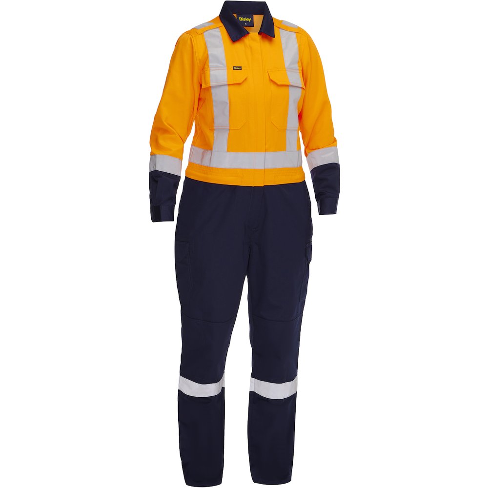 Bisley Workwear by PIP T R CL2 Women Coverall W/NAVY Ind. Wash M ORG