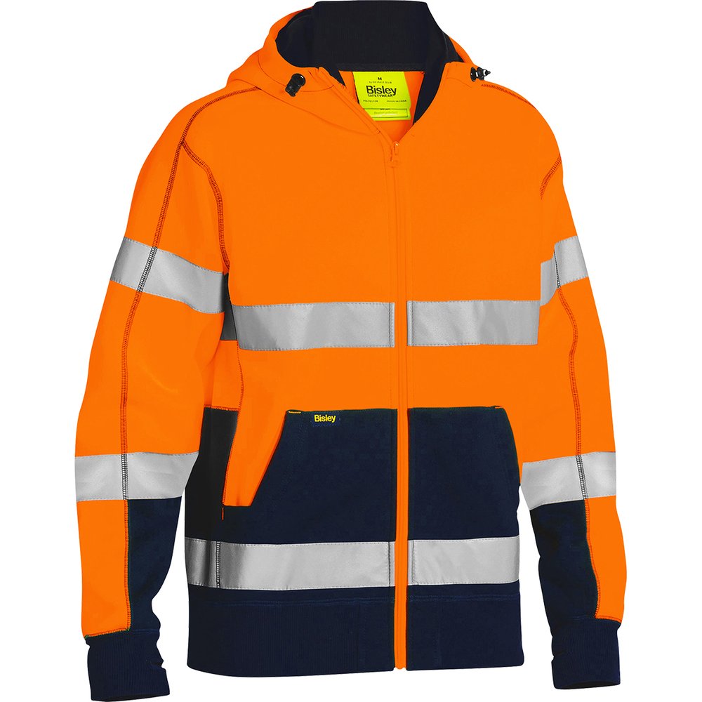 Bisley Workwear by PIP T R CL3 Full ZIP HOODIEW/SHERPA Lining ORG 3XL