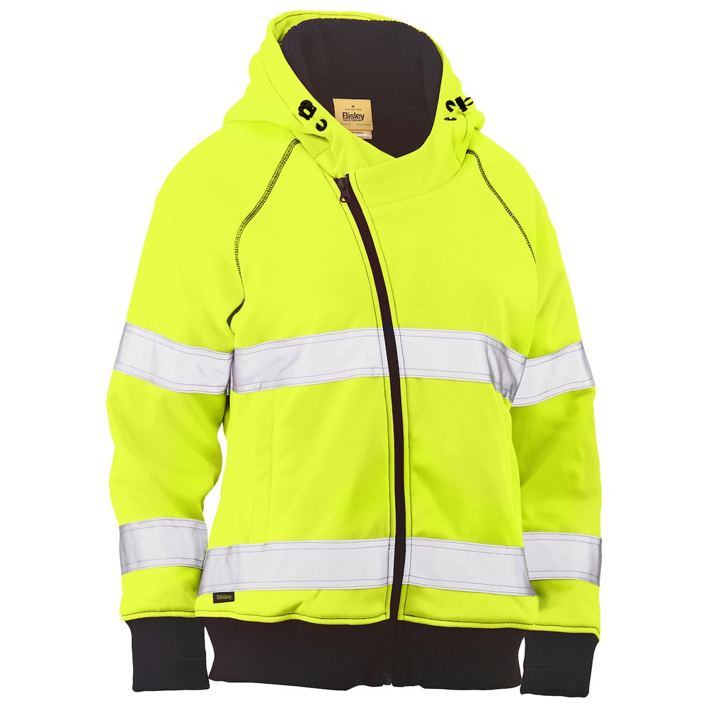 Bisley Workwear by PIP Type R Class 2 Women's Contoured Full ZIP Hoodie