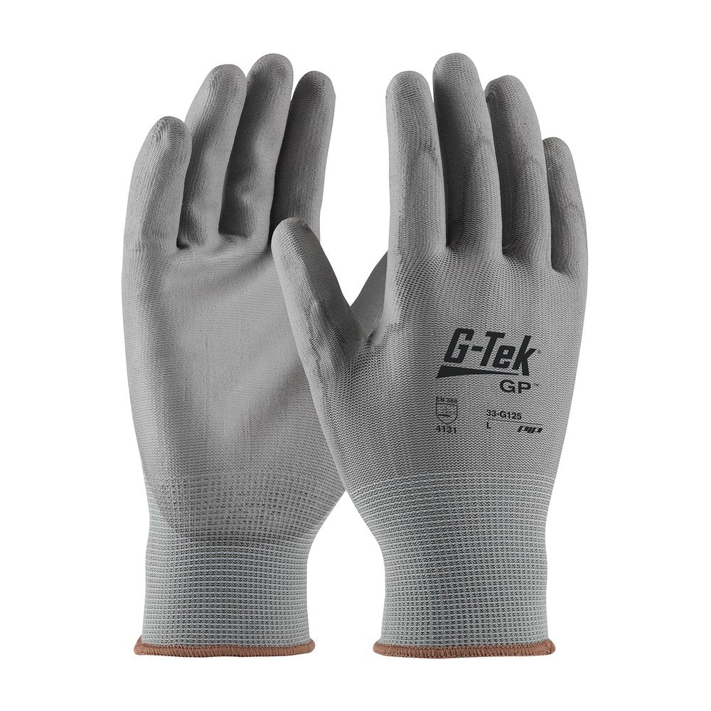 G-Tek by PIP Knit Nylon Glove Polyurethane Grip M, 12 Pairs/Dozen