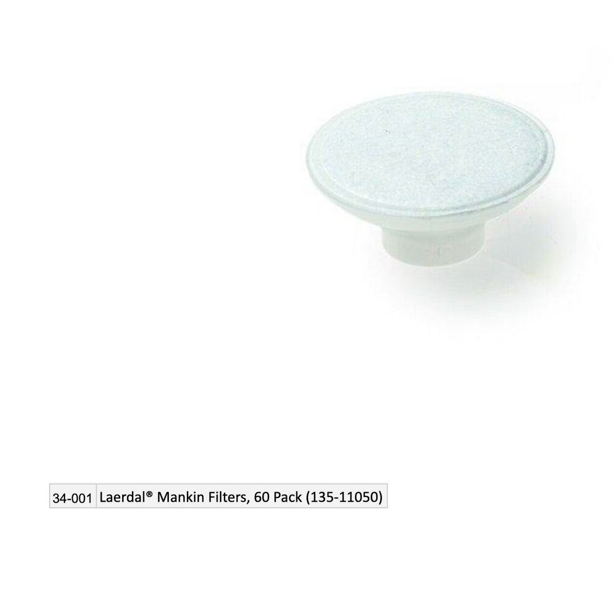 Kemp USA Laerdal® Mankin Filters, 60 Pack (135-11050)
